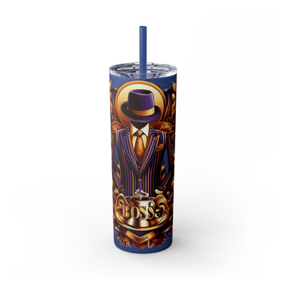 Boss Skinny Tumbler with Straw, 20oz