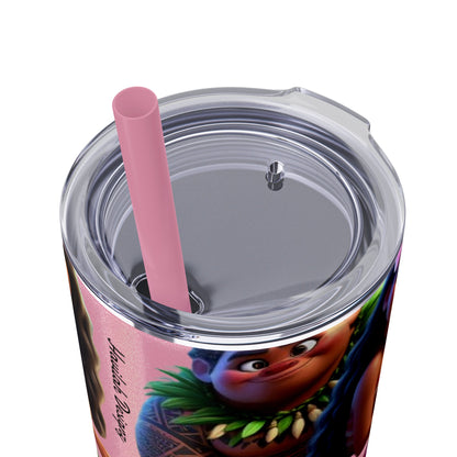 Moana Skinny Tumbler with Straw