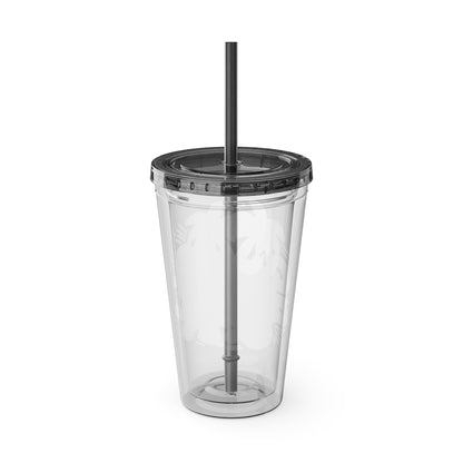 Summer Vibes Tumbler with Straw, 16oz