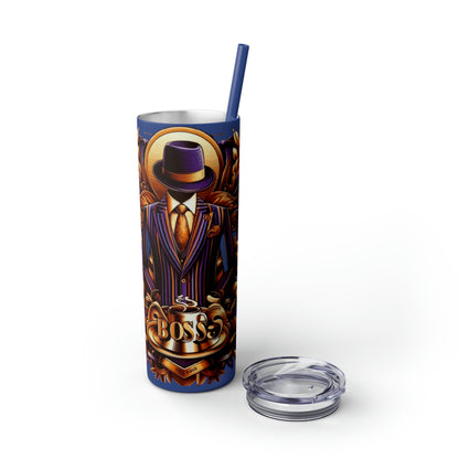 Boss Skinny Tumbler with Straw, 20oz