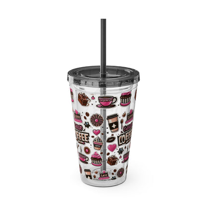 Sunsplash Tumbler with Straw, 16oz