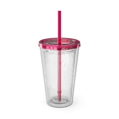 Summer Vibes Tumbler with Straw, 16oz