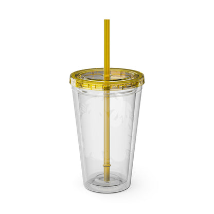 Summer Vibes Tumbler with Straw, 16oz