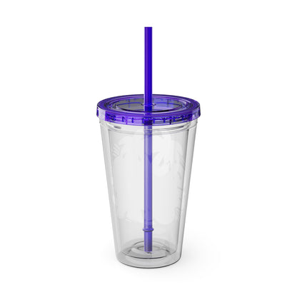 Summer Vibes Tumbler with Straw, 16oz