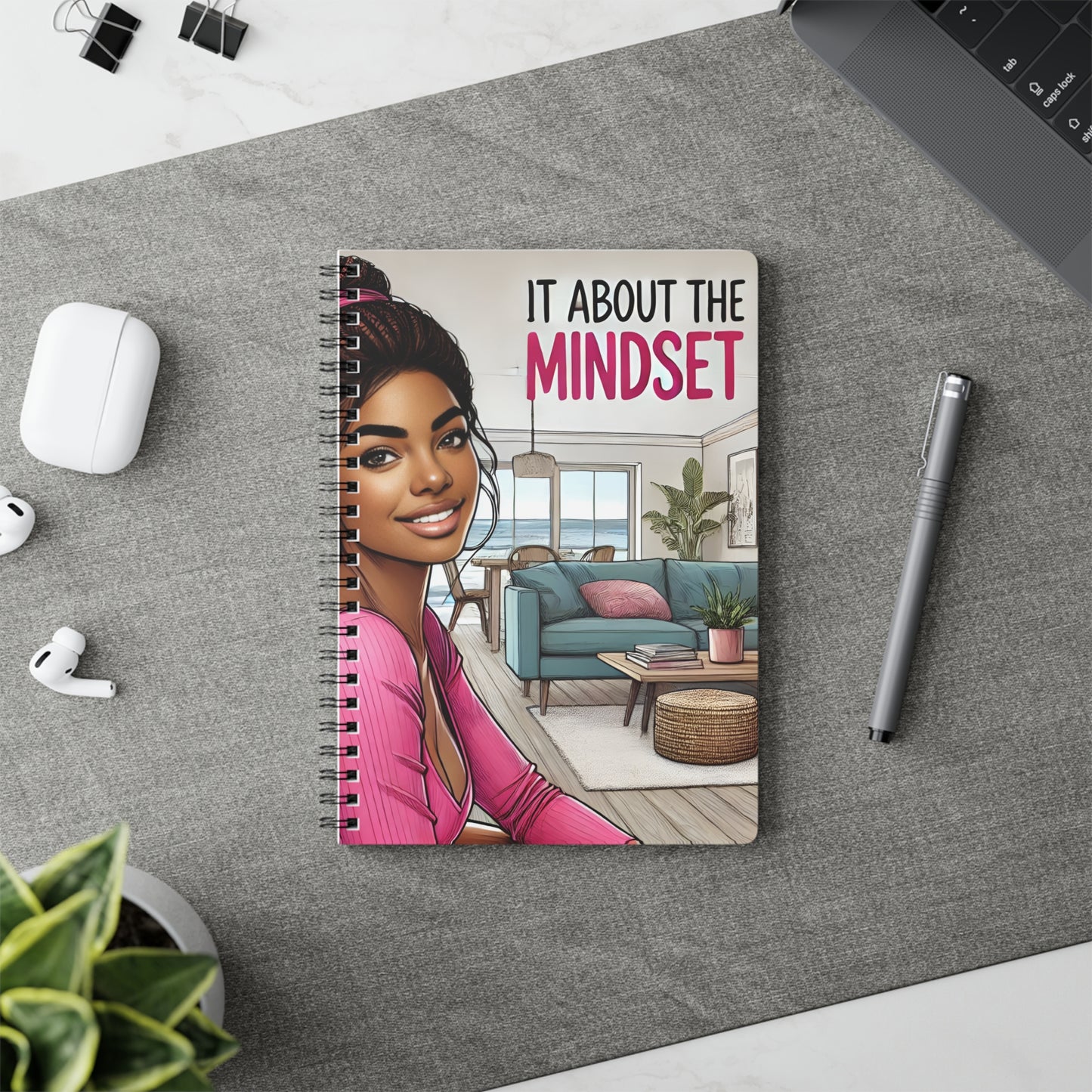 Mindset A5 Wirobound Softcover Notebook - Inspirational Journal for Personal Growth