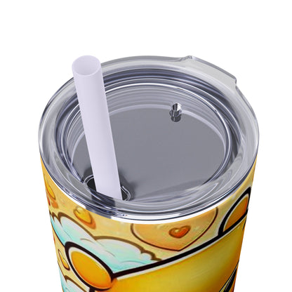 Winnie the Pooh  Skinny Tumbler with Straw, 20oz