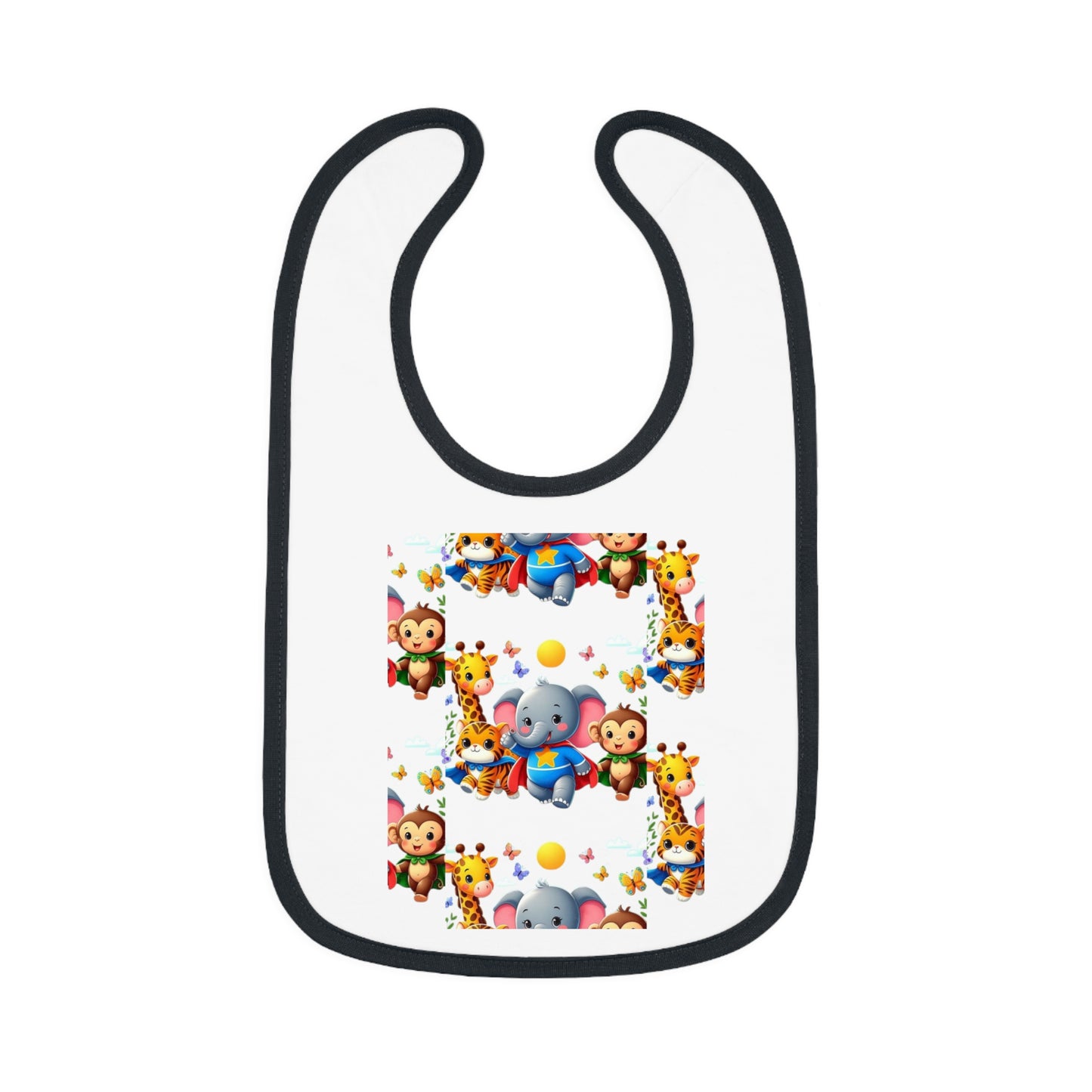 Baby Contrast Trim Jersey Bib