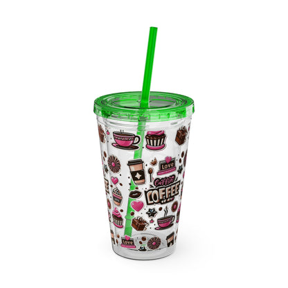 Sunsplash Tumbler with Straw, 16oz