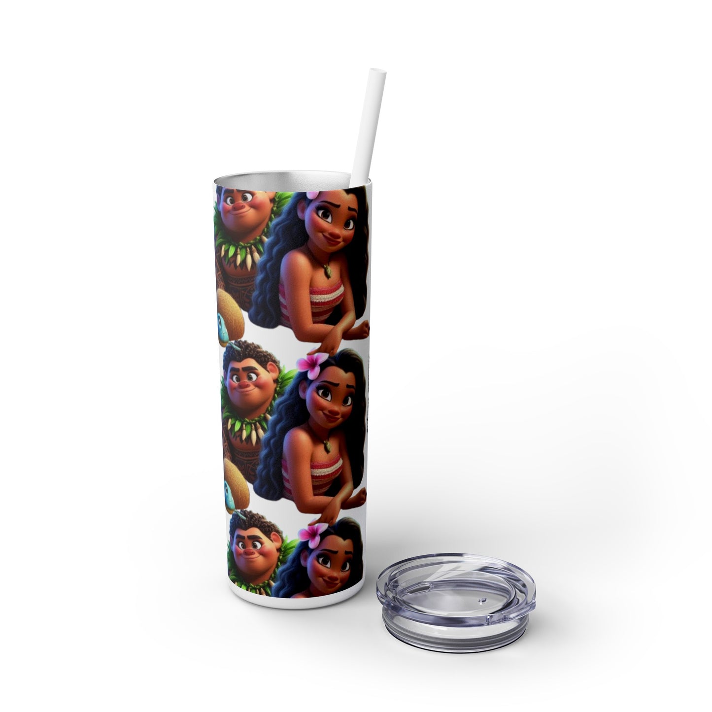 Moana Skinny Tumbler with Straw