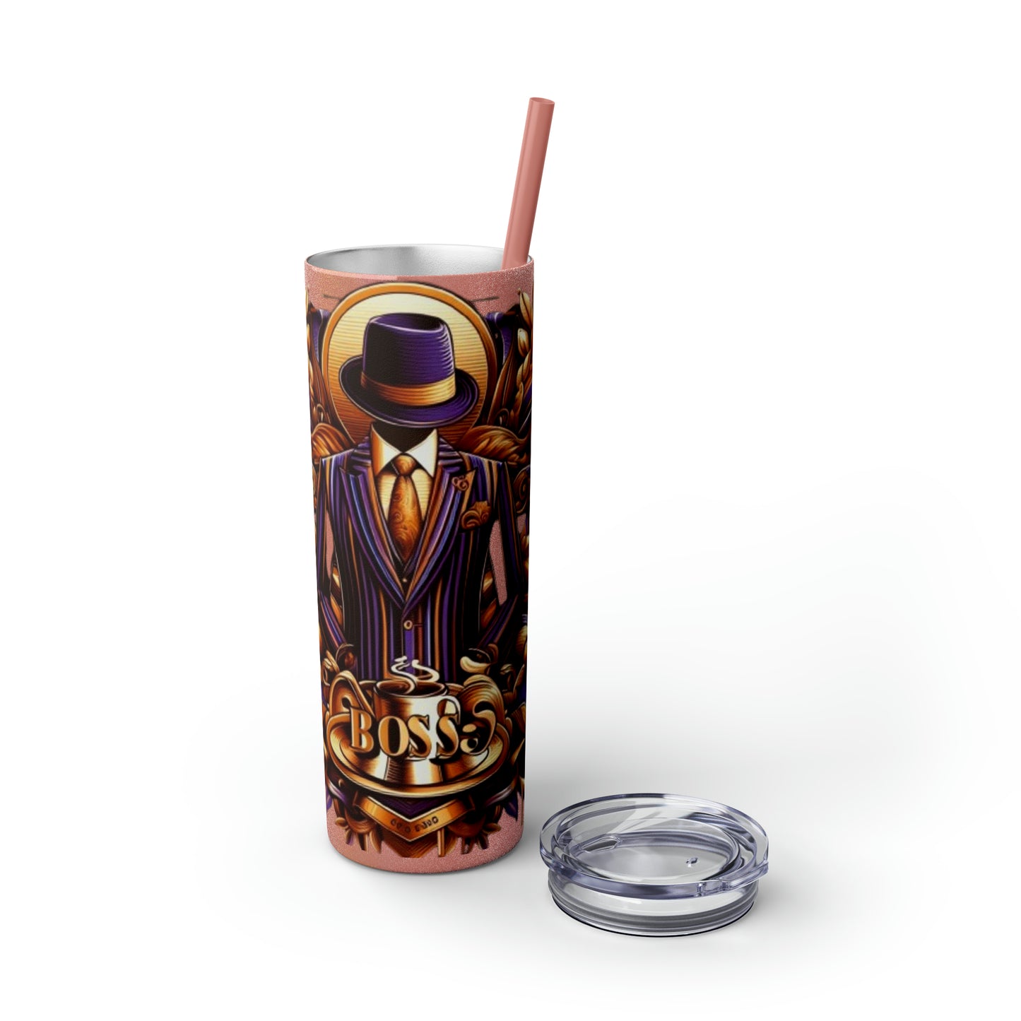 Boss Skinny Tumbler with Straw, 20oz