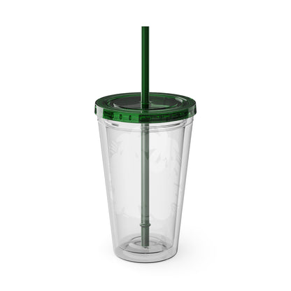 Summer Vibes Tumbler with Straw, 16oz