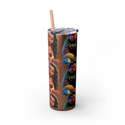 Moana Skinny Tumbler with Straw