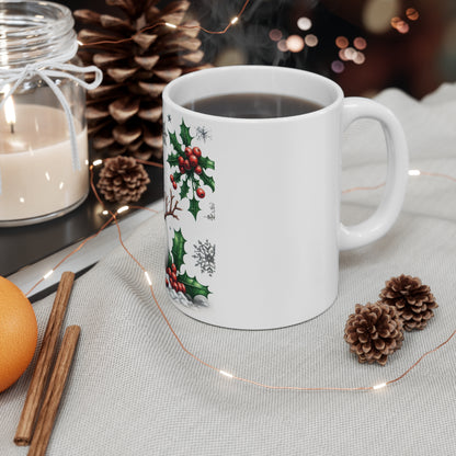 Festive Snowman Ceramic Coffee Cup - Holiday Drinkware for Winter Celebrations