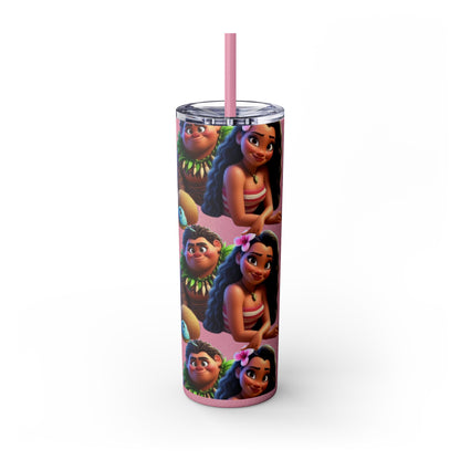 Moana Skinny Tumbler with Straw