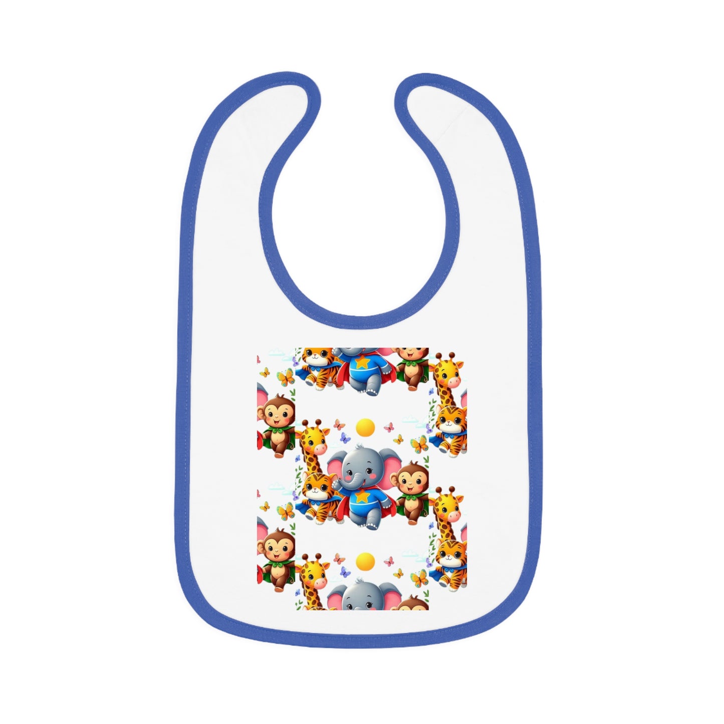 Baby Contrast Trim Jersey Bib