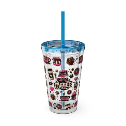 Sunsplash Tumbler with Straw, 16oz