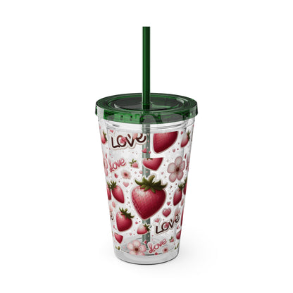 Sunsplash Tumbler with Straw, 16oz