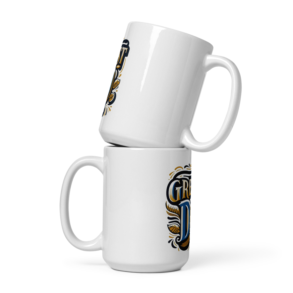 White glossy mug