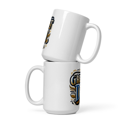 White glossy mug