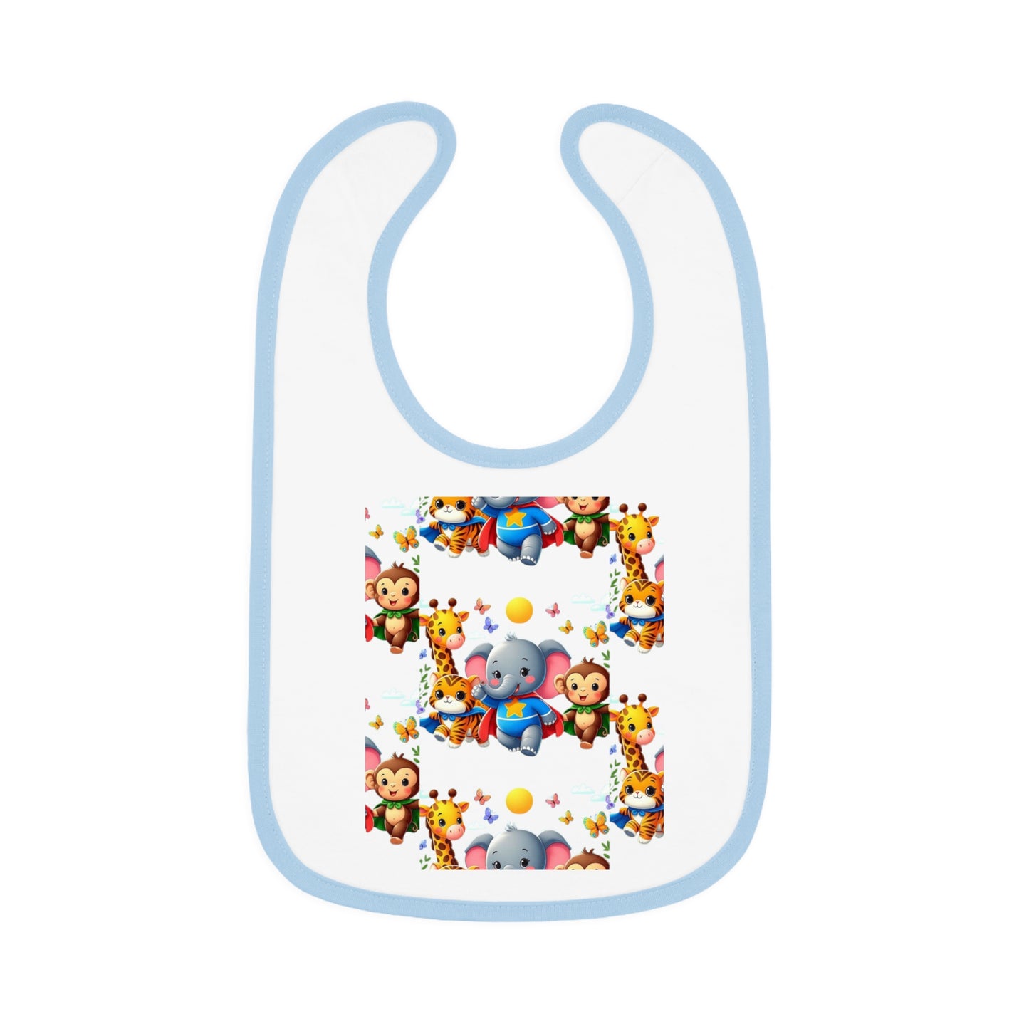 Baby Contrast Trim Jersey Bib