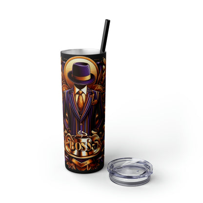 Boss Skinny Tumbler with Straw, 20oz