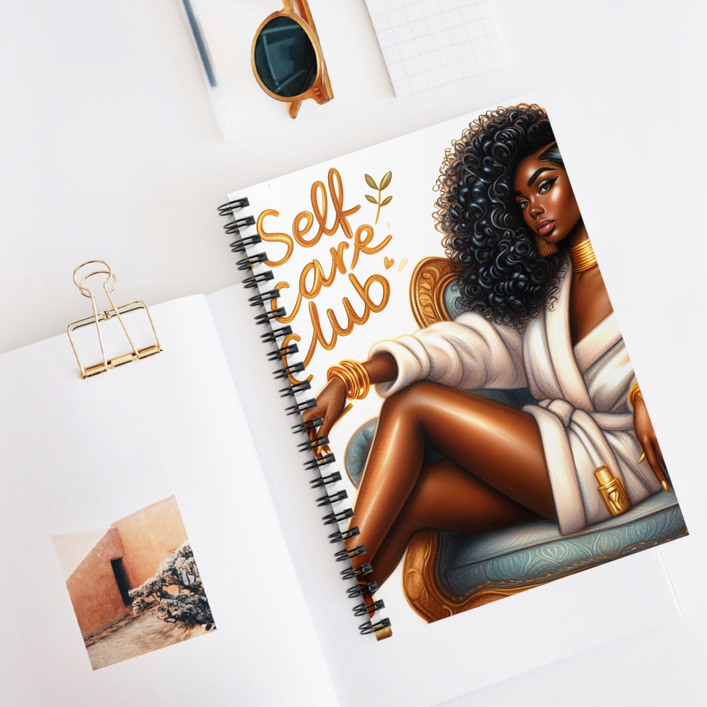 Self Care Club Spiral Notebook - Stylish & Inspiring Journal for Mindfulness and Organization