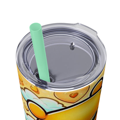 Winnie the Pooh  Skinny Tumbler with Straw, 20oz