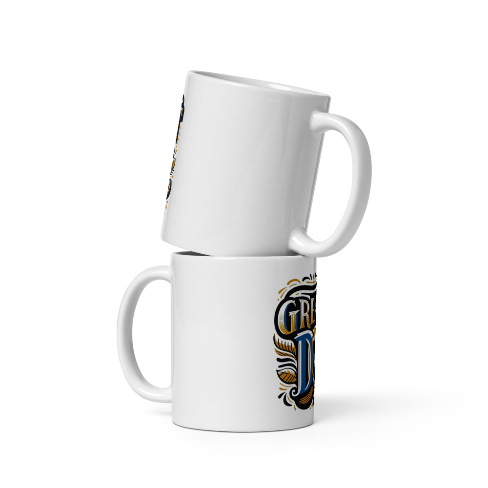 White glossy mug