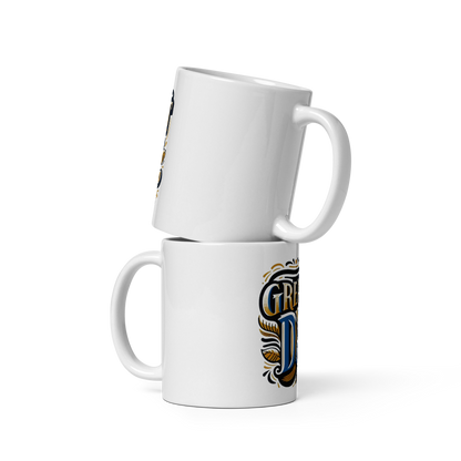 White glossy mug