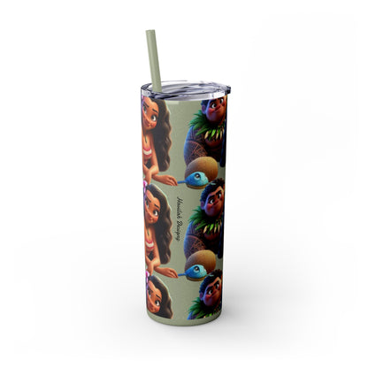 Moana Skinny Tumbler with Straw