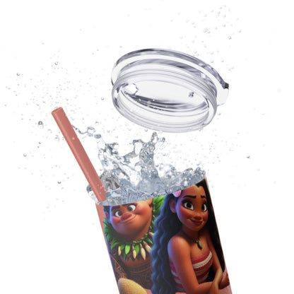 Moana Skinny Tumbler with Straw