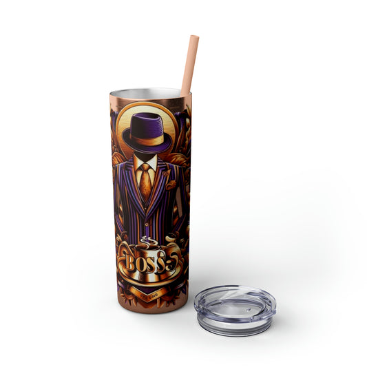 Boss Skinny Tumbler with Straw, 20oz