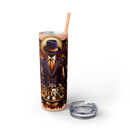 Boss Skinny Tumbler with Straw, 20oz