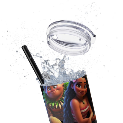 Moana Skinny Tumbler with Straw