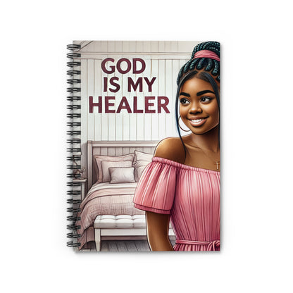 Inspirational Spiral Notebook - 'God Is My Healer'