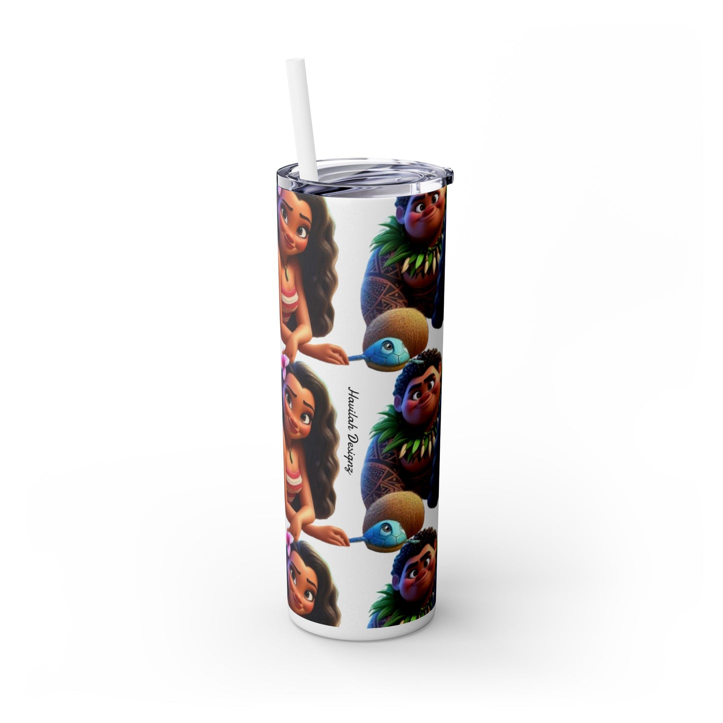 Moana Skinny Tumbler with Straw