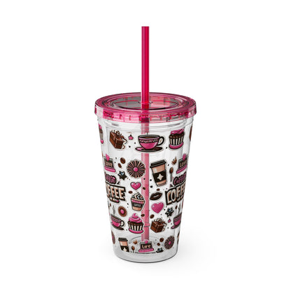 Sunsplash Tumbler with Straw, 16oz