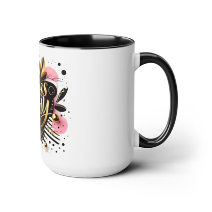 Two-Tone Coffee Mugs, 15oz