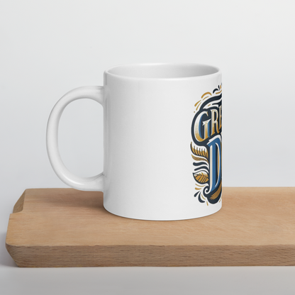 White glossy mug