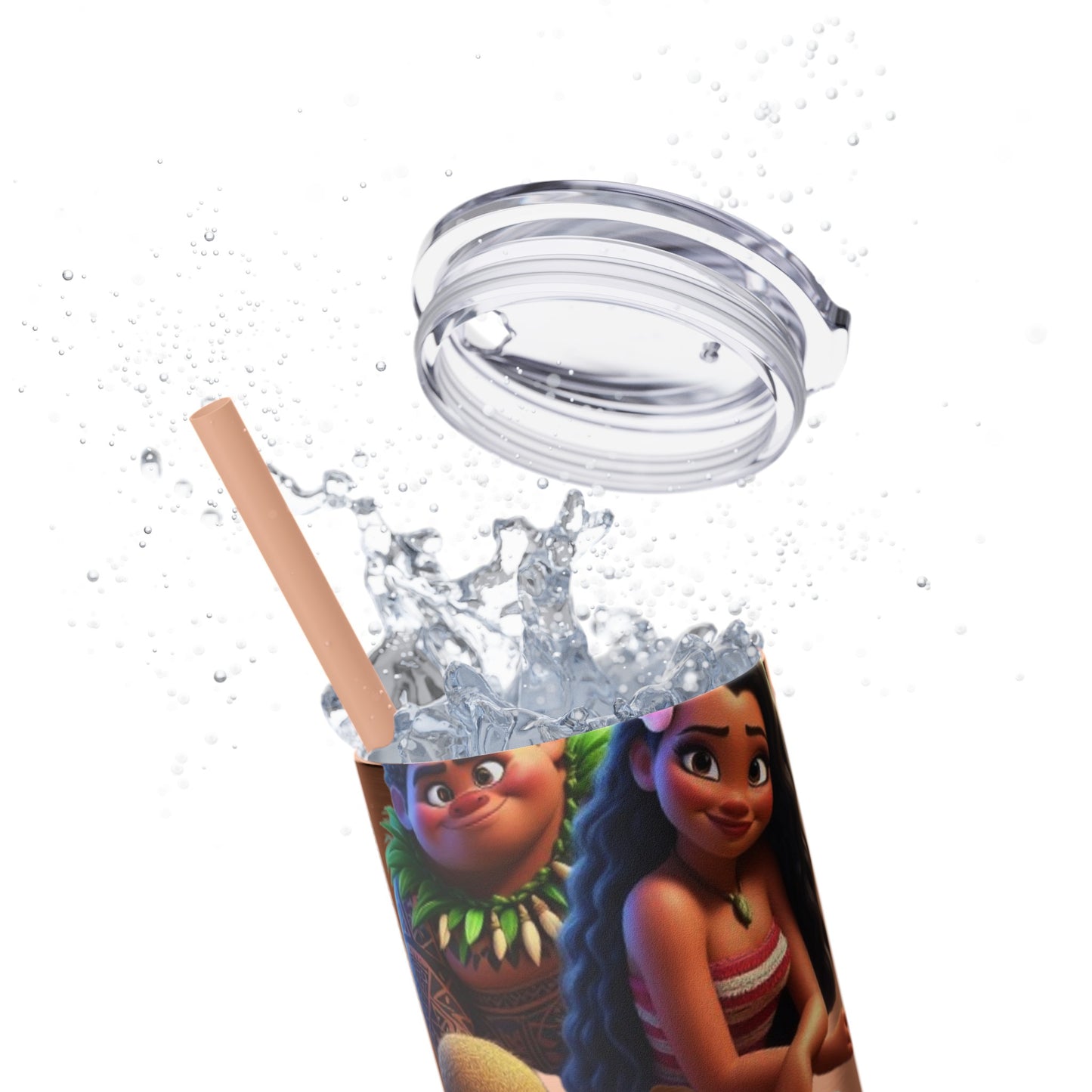 Moana Skinny Tumbler with Straw