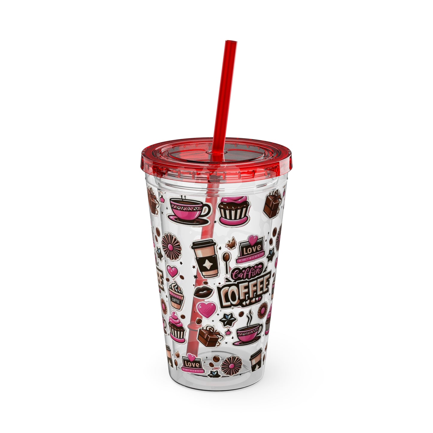 Sunsplash Tumbler with Straw, 16oz