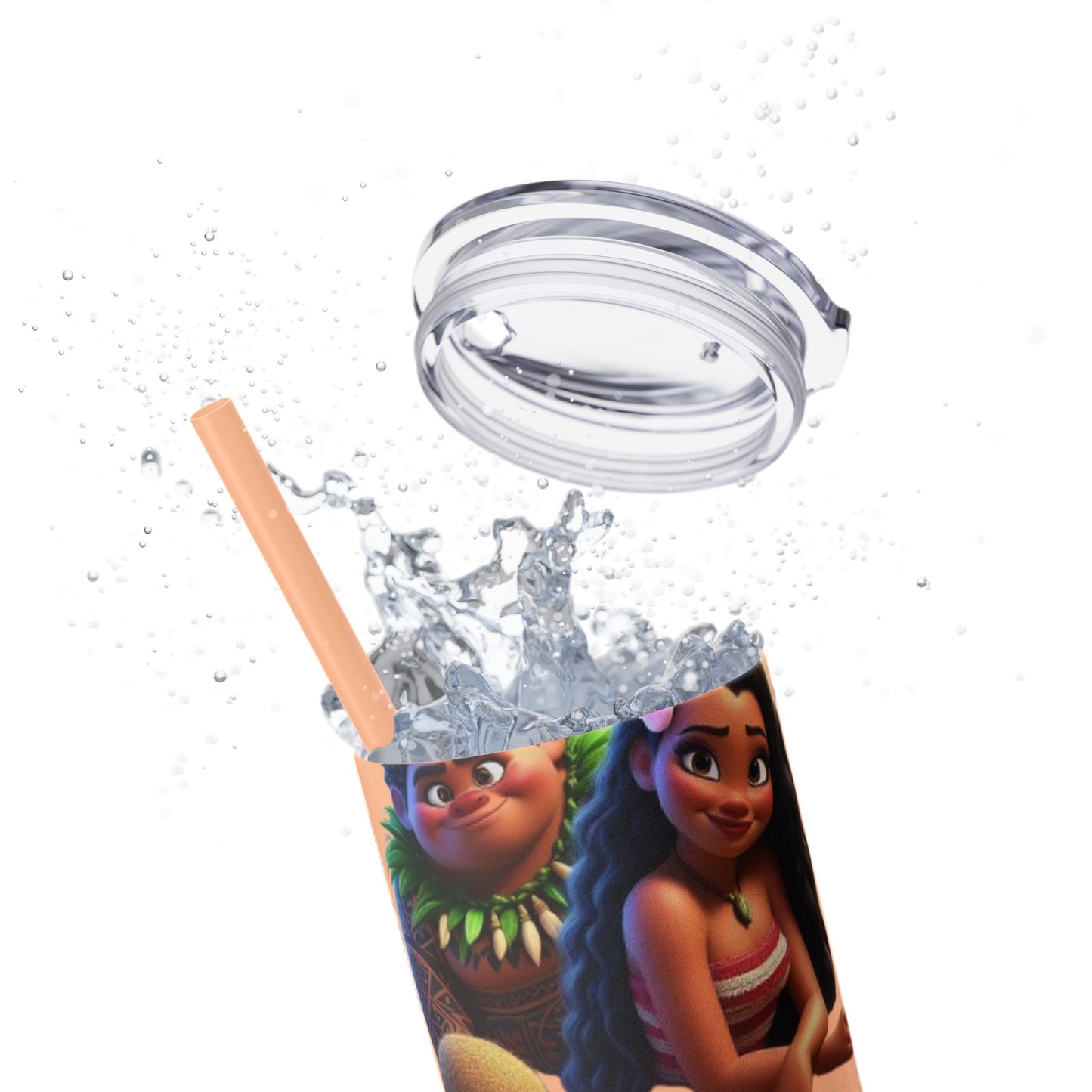 Moana Skinny Tumbler with Straw