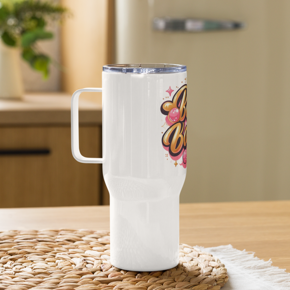 Awe mug with a handle