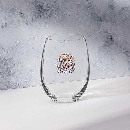 Stemless wine glass