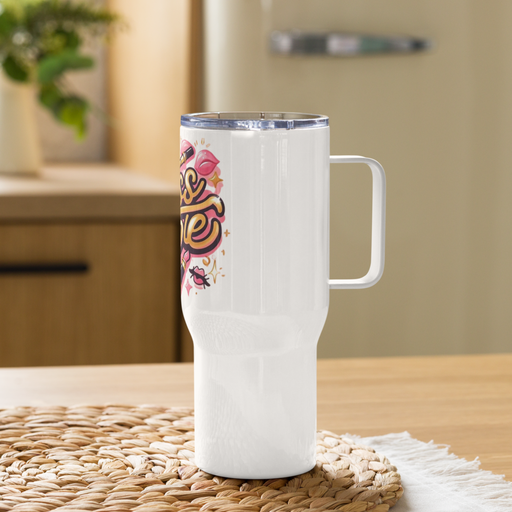 Awe mug with a handle